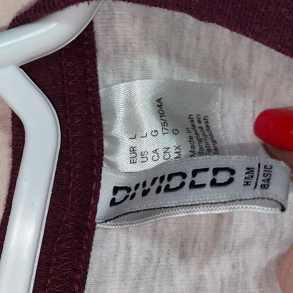 Divided 3/4 sleeve baseball tee - Picture 3 of 3